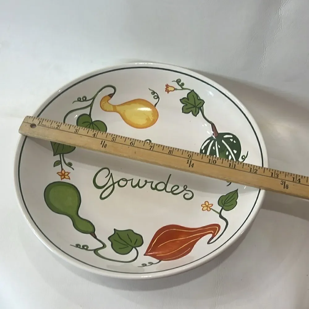Williams Sonoma Serving Bowl Les Gourdes Made Portugal 13 In Round 2 1/2 In Tall